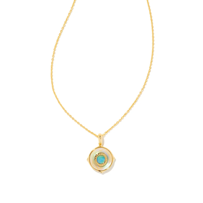 Kendra Scott Letter Disc Pendant Necklace