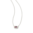 Grayson Silver Pendant Necklace in Dichroic Glass