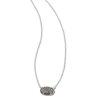 KENDRA SCOTT DESIGN Grayson Silver Pendant Necklace in Platinum Drusy