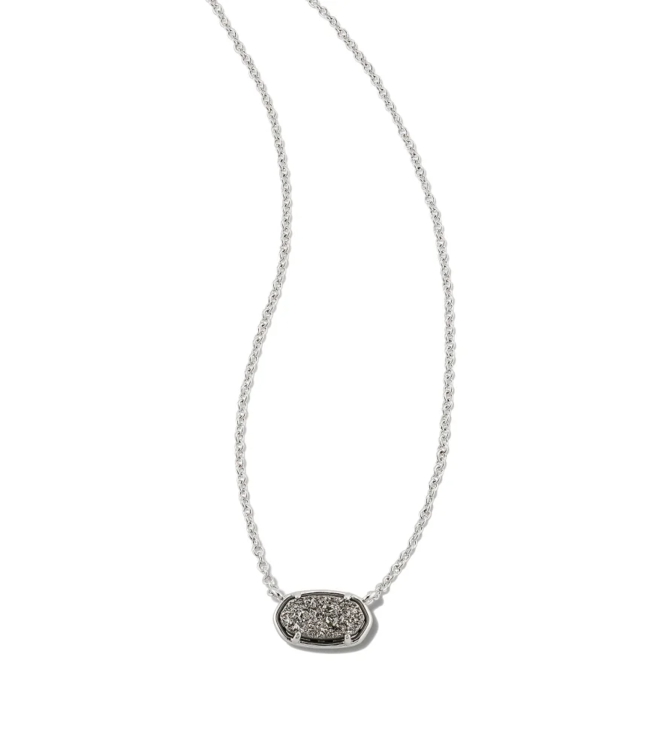 Grayson Silver Pendant Necklace in Platinum Drusy