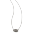 Grayson Silver Pendant Necklace in Platinum Drusy