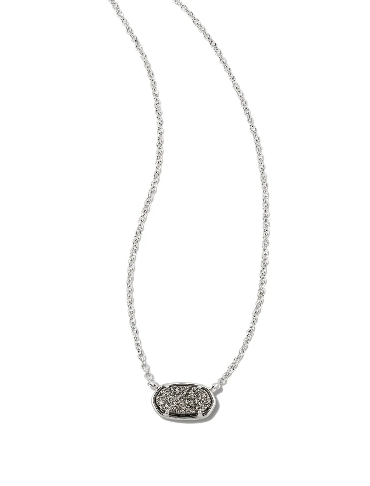 KENDRA SCOTT DESIGN Grayson Silver Pendant Necklace in Platinum Drusy
