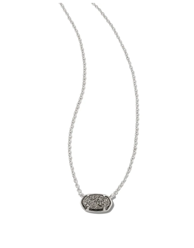 KENDRA SCOTT DESIGN Grayson Silver Pendant Necklace in Platinum Drusy