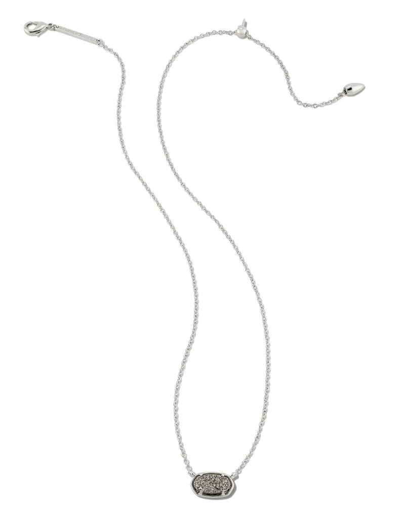 KENDRA SCOTT DESIGN Grayson Silver Pendant Necklace in Platinum Drusy
