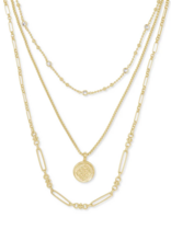 KENDRA SCOTT DESIGN Medallion Coin Multi Strand Necklace in Gold