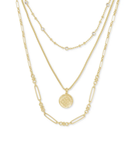KENDRA SCOTT DESIGN Medallion Coin Multi Strand Necklace in Gold