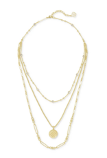 KENDRA SCOTT DESIGN Medallion Coin Multi Strand Necklace in Gold