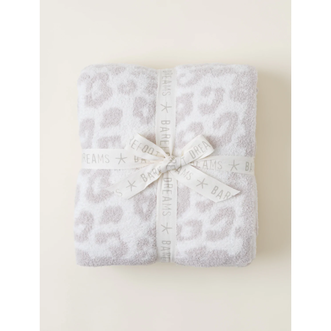 Barefoot Dreams Womens Leopard Socks - Cream/Stone