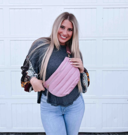 PRETTY SIMPLE Jolie Puffer Belt Bag in Pink