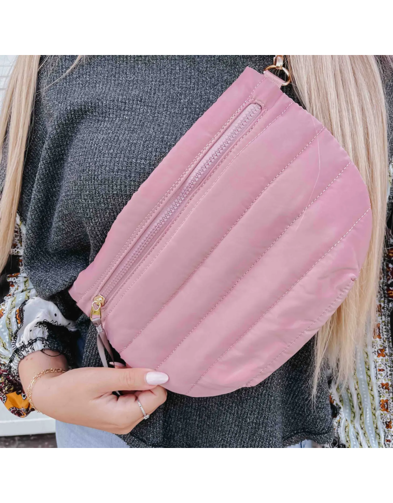 PRETTY SIMPLE Jolie Puffer Belt Bag in Pink