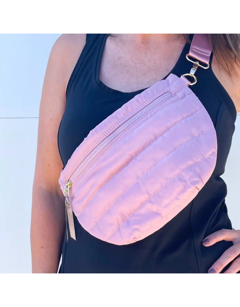 PRETTY SIMPLE Jolie Puffer Belt Bag in Pink