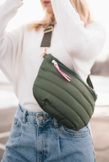 PRETTY SIMPLE Jolie Puffer Belt Bag in Olive