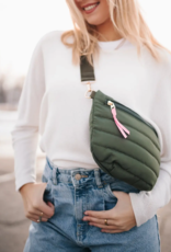 PRETTY SIMPLE Jolie Puffer Belt Bag in Olive