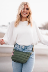PRETTY SIMPLE Jolie Puffer Belt Bag in Olive