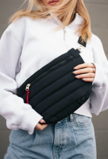 PRETTY SIMPLE Jolie Puffer Belt Bag in Black PRETTY SIMPLE Jolie Puffer Belt Bag in Black