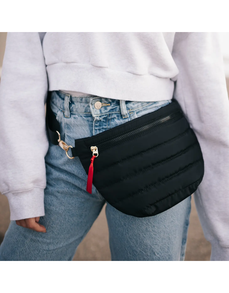 PRETTY SIMPLE Jolie Puffer Belt Bag in Black
