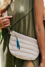 PRETTY SIMPLE Jolie Puffer Belt Bag in Sand