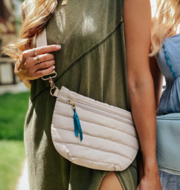 PRETTY SIMPLE Jolie Puffer Belt Bag in Sand