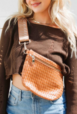 PRETTY SIMPLE Woven Westlyn Bum Bag in Brown