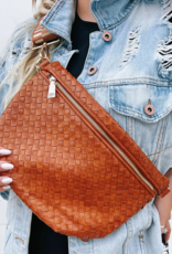 PRETTY SIMPLE Woven Westlyn Bum Bag in Brown
