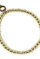 POWERBEADS BY JEN 4mm Gold Hematite Stackable Bracelet