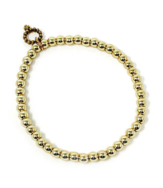 POWERBEADS BY JEN 4mm Gold Hematite Stackable Bracelet