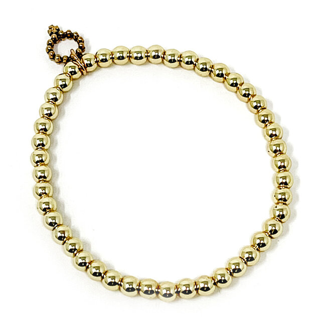 4mm Gold Hematite Stackable Bracelet