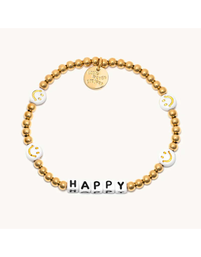 LITTLE WORDS PROJECT Happy Bracelet - Waterproof Gold