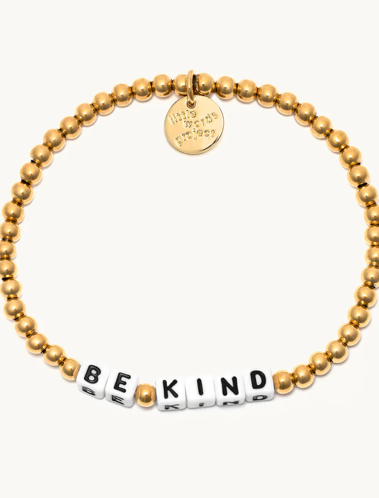 LITTLE WORDS PROJECT Be Kind Bracelet - Waterproof Gold
