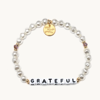 LITTLE WORDS PROJECT Grateful Bracelet - Pearl Light Amethyst