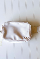 PRETTY SIMPLE Nadya Nylon Bum Bag in Cream