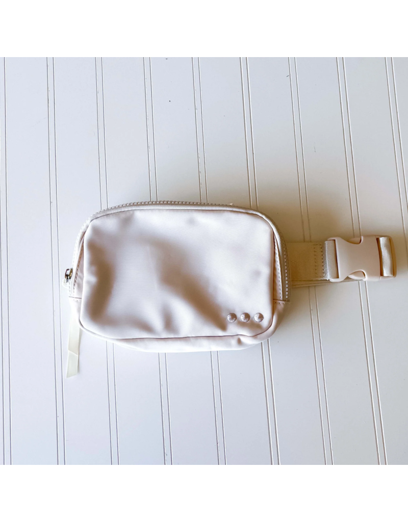 PRETTY SIMPLE Nadya Nylon Bum Bag in Cream