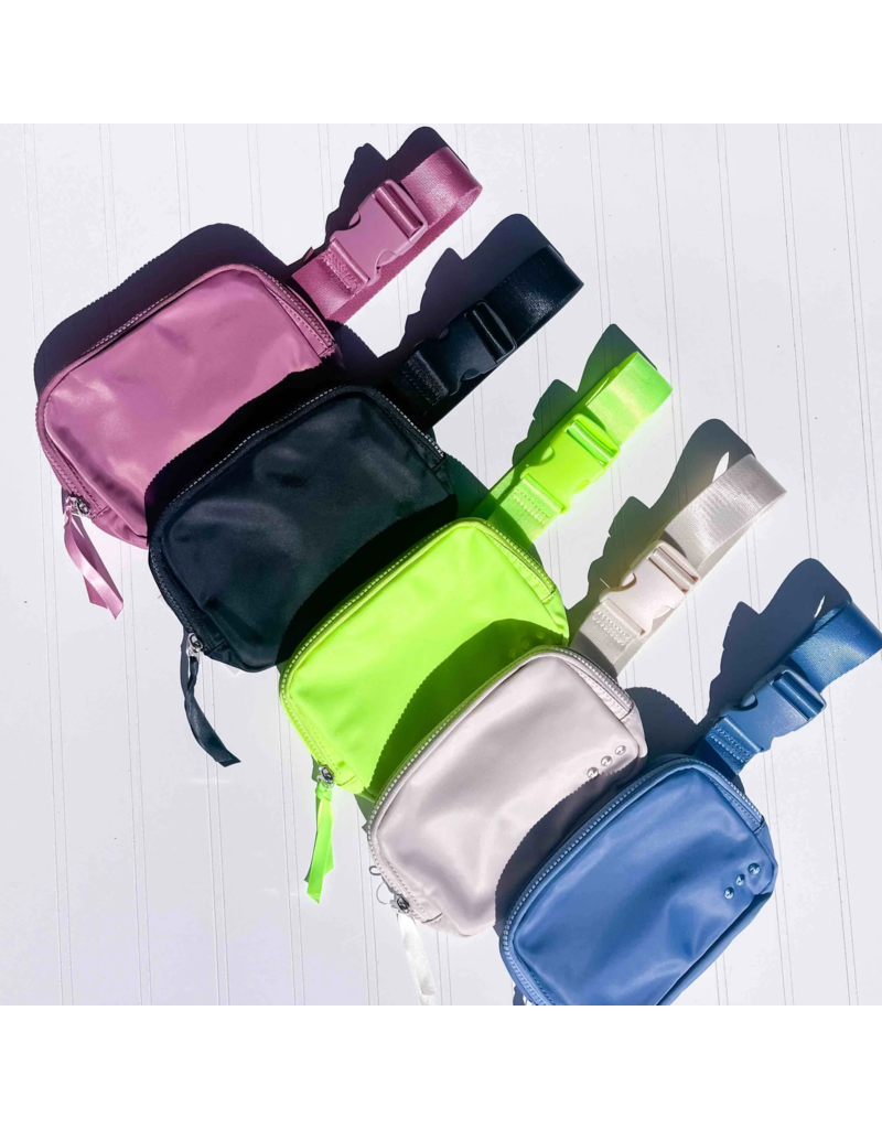 PRETTY SIMPLE Nadya Nylon Bum Bag in Cream