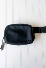 PRETTY SIMPLE Nadya Nylon Bum Bag in Black PRETTY SIMPLE Nadya Nylon Bum Bag in Black