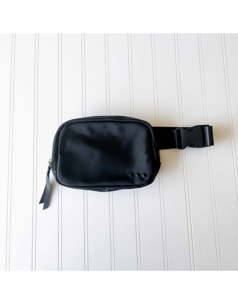 PRETTY SIMPLE Nadya Nylon Bum Bag in Black