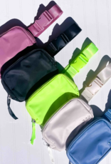 PRETTY SIMPLE Nadya Nylon Bum Bag in Black PRETTY SIMPLE Nadya Nylon Bum Bag in Black