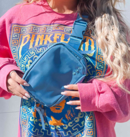 PRETTY SIMPLE Nadya Nylon Bum Bag in Blue