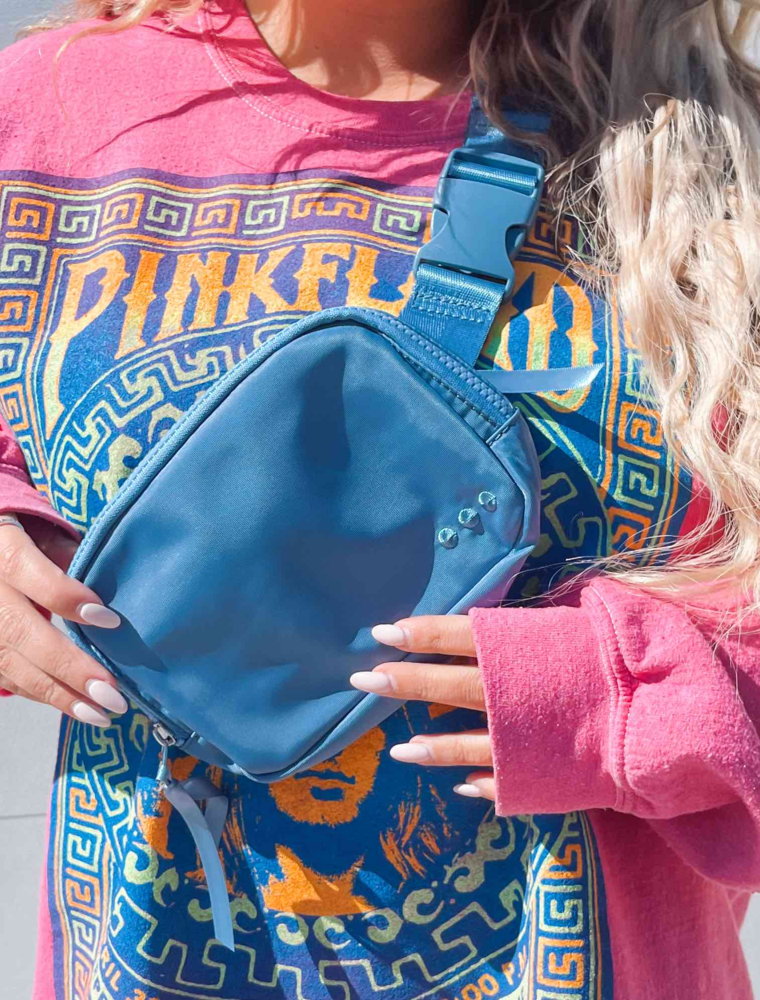 PRETTY SIMPLE Nadya Nylon Bum Bag in Blue