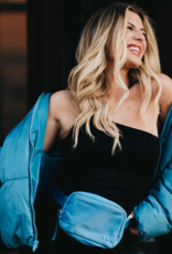 PRETTY SIMPLE Nadya Nylon Bum Bag in Blue PRETTY SIMPLE Nadya Nylon Bum Bag in Blue