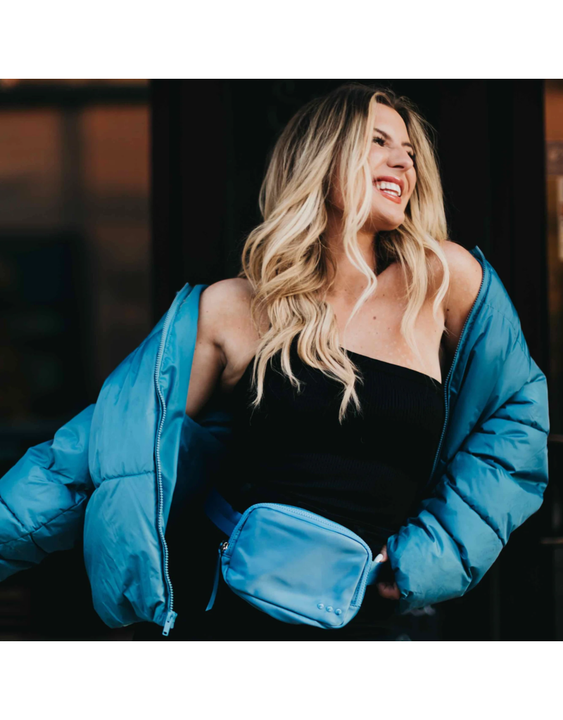 PRETTY SIMPLE Nadya Nylon Bum Bag in Blue