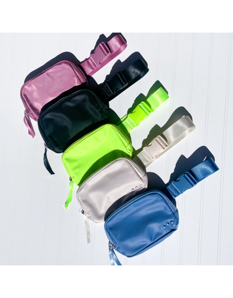 PRETTY SIMPLE Nadya Nylon Bum Bag in Chartreuse