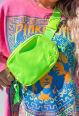 PRETTY SIMPLE Nadya Nylon Bum Bag in Chartreuse