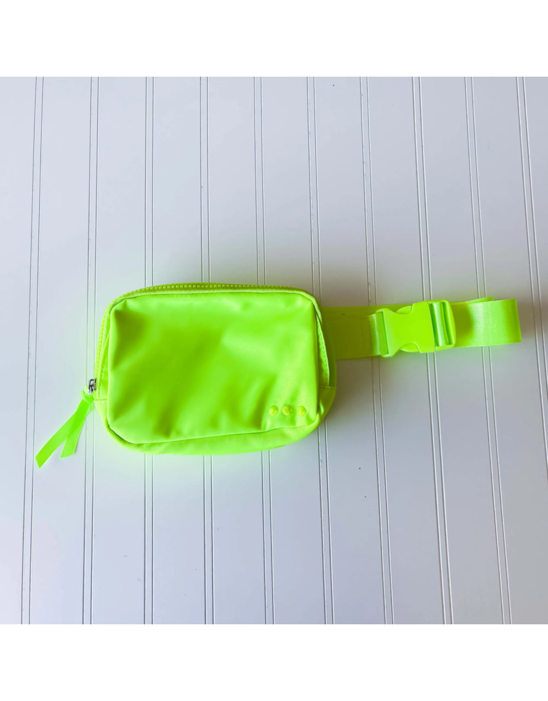 PRETTY SIMPLE Nadya Nylon Bum Bag in Chartreuse