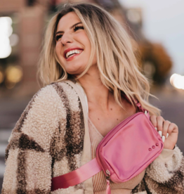 PRETTY SIMPLE Nadya Nylon Bum Bag in Mauve
