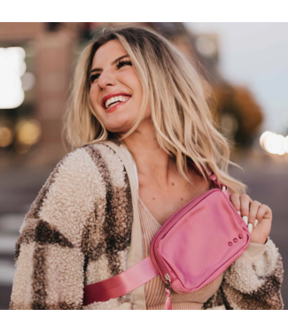 PRETTY SIMPLE Nadya Nylon Bum Bag in Mauve