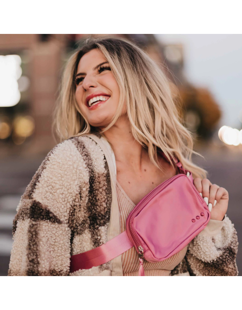 PRETTY SIMPLE Nadya Nylon Bum Bag in Mauve