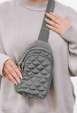 PRETTY SIMPLE Pinelope Puffer Bum Bag in Gray