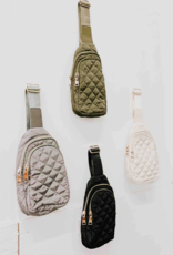 PRETTY SIMPLE Pinelope Puffer Bum Bag in Olive PRETTY SIMPLE Pinelope Puffer Bum Bag in Olive