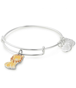 ALEX & ANI Lion Charm Bangle in Silver