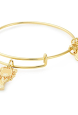 ALEX & ANI Lion Charm Bangle in Gold